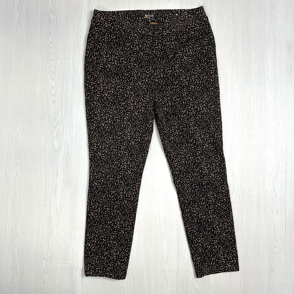 Chico's Women's Size 12 Etched Printed Pull On Jeggings Stretch Pencil Pants